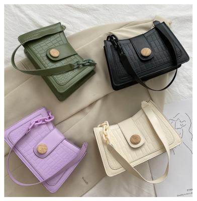 China Fashion Exquisite Bag Women's Daily Used Casual Shoulder Retro Bags Solid Color Female Leather Chain Handbag For Women 2023 for sale