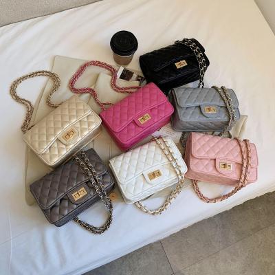 China Daily Used Cross - Body Bags For Women PU Leather Shoulder Lady Bags Small Handbags Clutch Evening Clutch Bag Stitched Satchels With Chain Strap for sale