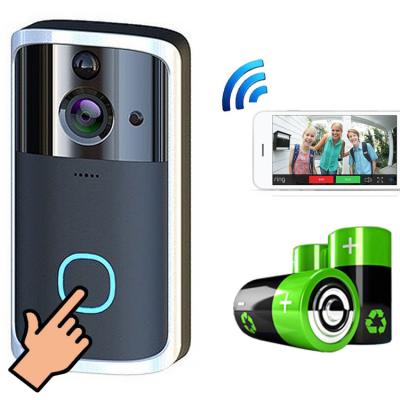 China Smart Bell Two Way Audio Monitor Door Wifi Low Power Doorbell With Audio Video PIR Camera 2 Way Wireless CCTV Security Doorbell for sale