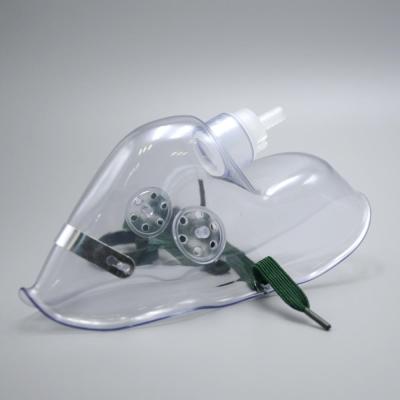 China Comfortable Disposable Oxygen Mask in Clear or Green Color for sale