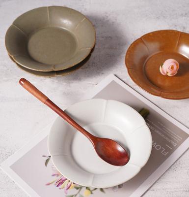 China Ceramic High Foot Lace Ramen Bowl Tableware Viable Special Shaped Creative Kitchenware for sale