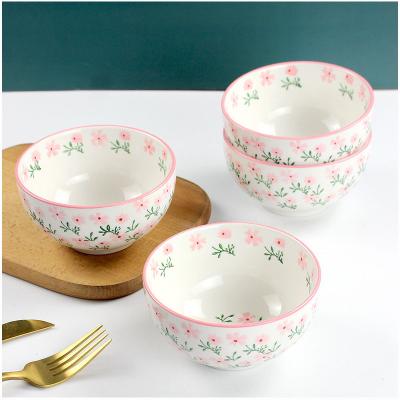 China Wholesale Sustainable White Rice Plain Round Porcelain High Quality Printing Ceramic Bowl for sale