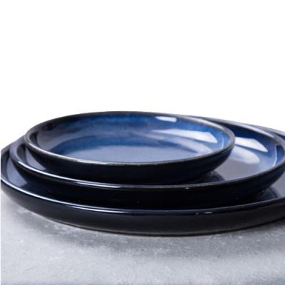 China Sustainable New Style Pizza Dish Restaurant With Ceramic Food Western Pasta Disc Deep Dinner Dish for sale