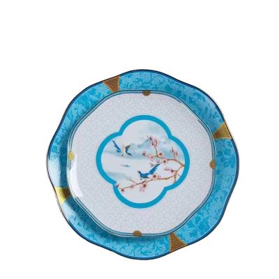 China Fashional Viable High Quality Luxury Royal Porcelain Dinnerware Dish Ceramic Dinner Set For Hotel for sale