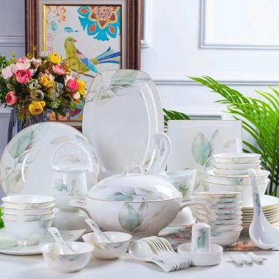 China Sustainable Bone China Dinnerware Set White Premium Porcelain Dinnerware Set for sale