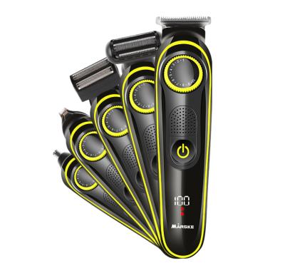 China 5in1 Multifunction LED Display CE Certificated 5in1 Electric Adjustable Combs Men Grooming Kit Hair Trimmer for sale