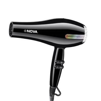 China NOVA Professional Salon Hair Salon Hotel Equipment OEM Black Long Lasting Hair Dryer Color Box EU Plug 220V-240V for sale