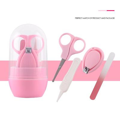 China OEM High Quality Eco-friendly Stainless Steel Infant Nail Clippers Set With Plastic Case for sale