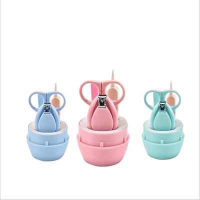 China Eco-friendly Wholesale Newborn Nail Clippers Set Baby 4pcs Manicure Pedicure Set for sale