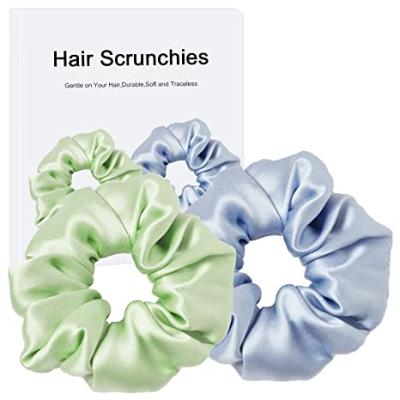 China Soft Silk Scrunchies For Hair 100% Silk Hair Ties 25 Momme Natural Silk Elastic Hair Bands Best For Women for sale