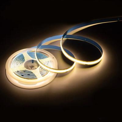 China Desktop 24v cob led strip light custom silicone 12v cob led strip lights led strip cob cct ip20 for sale