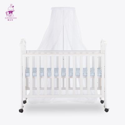 China Eco-friendly High Quality Wooden Baby Crib Full Sets Infant Rocker Bed Mattress For Toddler ISO9001 for sale