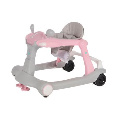 China 2021 New Design China Eco-friendly Kids Learn To Walk Toy Chair Musical Baby Walker With Stopper For Multifunctional Children for sale