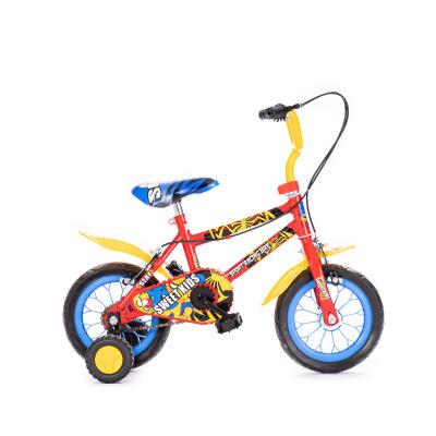 China Cheap and Good Quality Steel Children Play Toy Bike Safety Bicycle PVC Metal Child Bike with Auxiliary Wheels for sale