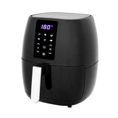 China Hotel New Arrival LCD Display Touch Screen Air Fryer 5L Ningbo Maker Toaster Oil Free Healthy Cooker for sale