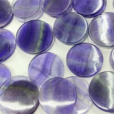 China China Wholesale Natural Colorful Fluorite Healing Crafts Set Crystal Coasters For Home Decorations for sale