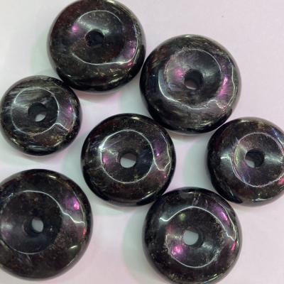 China China Natural Fireworks Quartz Round Beads Crystal Black Stones Crafts Pendant For Home And Office for sale