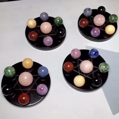 China Cheap Colorful Natural Crystal Balls Spheres For Home Carving Decor From China Printing Stone Dish for sale