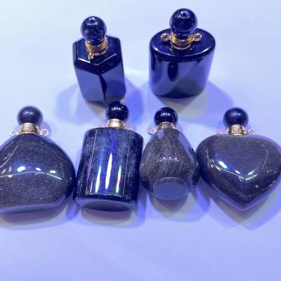 China High Quality Natural Blue Luxury Craft Quartz Oil China Sand Crystal Perfume Bottle Healing for sale