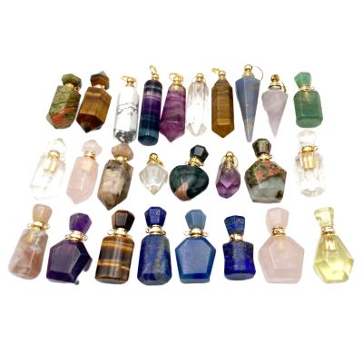 China Wholesale China Jade Crystal Cylinder Accessories Luxury Quartz Crystal Perfume Bottle Crafts for sale