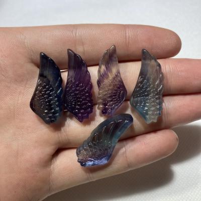 China 2021 China Colorful Trendy Purple Wings Stone Healing Crafts Quartz Crystal Carvings For Decoration for sale