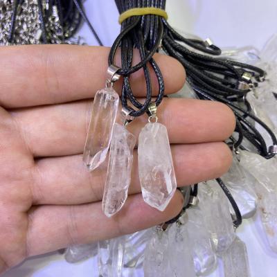 China China factory wholesale white natural stone crystals cut necklace pendant for unisex for sale