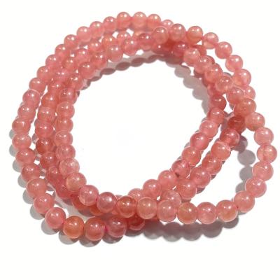 China Natural Vintage Redstone 108 Buddha Bead Bracelets Red Lucky Girl Women's Crystals Bracelets for sale