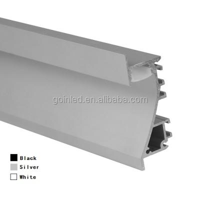 China Showcase aluminum led profile for stairs lighting 50*80mm surface mounted aluminum profile& aluminum housing led light bar for stair for sale