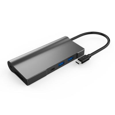 China Card Reader USB HUB Gigabit Ethernet Docking Business Travel VGA Laptop Docking Station Universal MYHH010 Small for sale