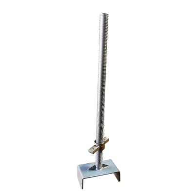 China Traditional Factory Supply Steel Galvanized Dip Painted Screw Jack Solid Building Frame Base for sale