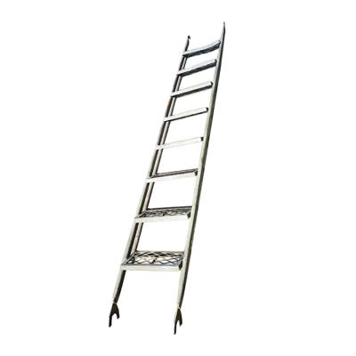 China Contemporary Steel Scaffolding Staircase Premium Quality Silver Galvanized Steel Step Ladder for sale