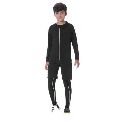 China Team Training Clothes Outfit Soccer Sports Base Running Elasticity Breathable Quick-Drying Top Reversible Children's Tights for sale