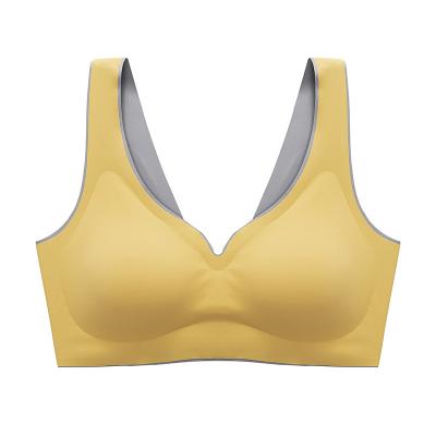 China Fashion Breathable Top Latex Yoga Bra Non-trace Bra Sports Bra Comfortable One-Piece Underwear for sale