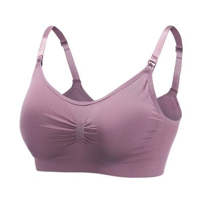 China Pregnant Women's Seamless Underwear Nursing Wireless Large Size Seamless Underwear Pregnant Women Nursing Bra Lift Up Thin for sale