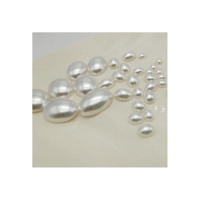 China DIY jewelry making bright imitation pearl 2021 hot sale good price half round yid flat acrylic jewelry accessories flat back pearl beads for sale