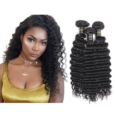 China Wet And Wavy Brazilian Big Curl RL Hair Bundles With Closure , Human Virgin Deep Wave Bundles With Closure for sale