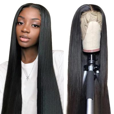 China Straight Hair Extension 100% REAL HAIR Bone Lace Wig, Transparent 13*4 4*4 Lace Wig, Cheap Closure Hd Lace Frontal Wigs for sale