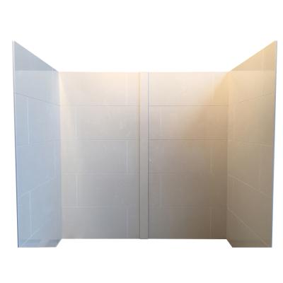 China China Modern White Artificial Marble Stone Shower Wall Cladding Panels For Bathroom for sale