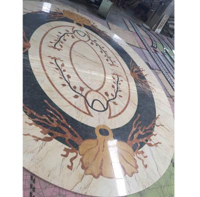 China Modern Marble Inlay Flooring Water Jet Tiles For Hotel Flooring Patterns for sale