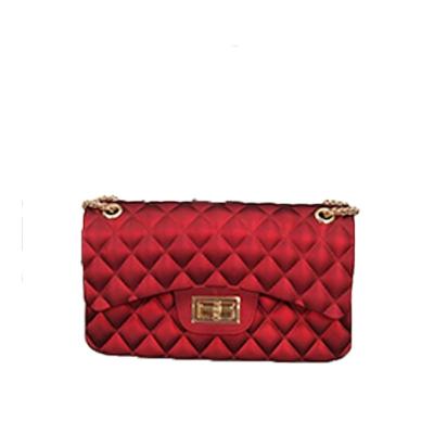 China 2021 Wholesale New Design Women PVC Luxury Pure Color Jelly Purse for sale