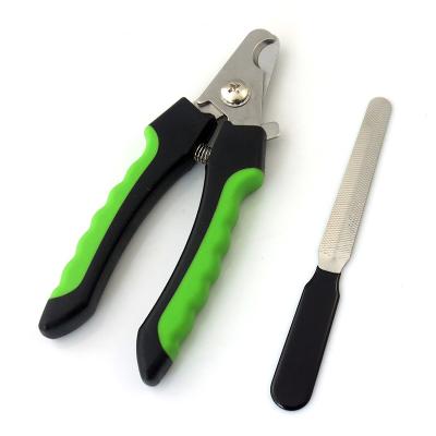 China Viable Professional Nail Clippers Pet and Dog Cat Clippers Claw Trimmer Kit For Animals Paws Grooming for sale