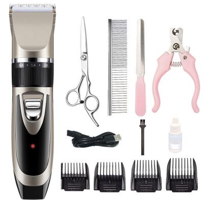 China Sustainable Pet Grooming Dog Shaving Hair Trimmer Kit With Rechargeable Battery for sale