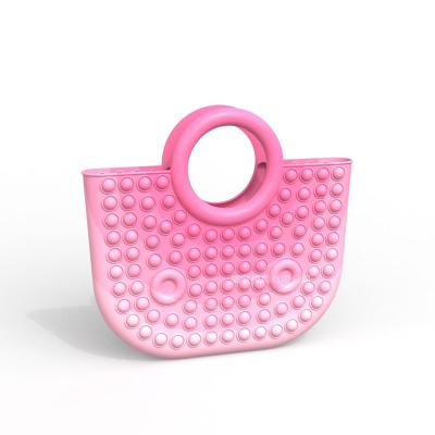 China Funny High Quality Silicon Snap Popper Bag Noise Puzzle Sensory Bubble Funny Bust Him Toy Bag for sale