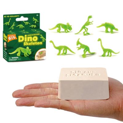 China Educational Toys Mini Luminous Dinosaur Digging Random Excavation Kit Discover Mining Toys DIY for sale