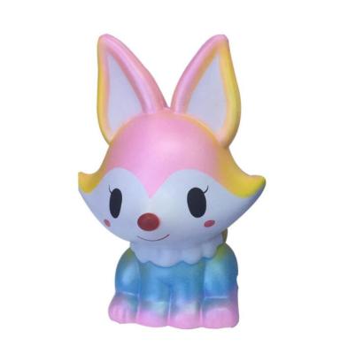 China Slow Rising Toy Kawaii Cartoon Squishy Cute Rainbow Soft Elephant Fox Squishy Toy for sale