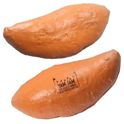 China Eco - Friendly Customized Sweet Potato Form PU Foam Reliever Toys Anti Squishy Stress Ball for sale