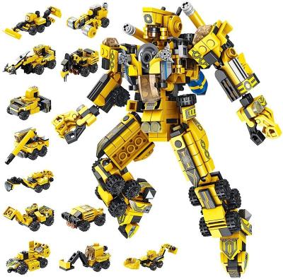 China Construction Toy Panlos 633008 Educational Brick Toys Engineering Transformation Car Deformation Robot 576 Pcs Building Blocks Set for sale