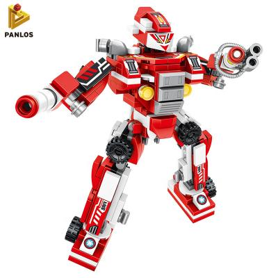 China 2020 New Panlos 605001 Dot Robot Series 6IN1 Fire Robot Eco-friendly Materials Building Block Black Toys Diy Toys Bricks Set 271PCS for sale