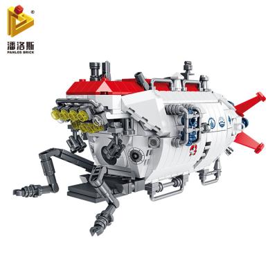 China DIY Building Submersible Brick PANLOS Jiaolong Technical Ideas 1024pcs Series Military Model Brick Plastic Building Blocks Toy for sale