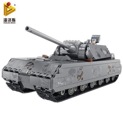 China German Brick PANLOS 628009 Rat DIY Building 2127pcs WWII Heavy Tank Military Building Block Children Educational Toy for sale